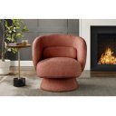 BOCCA NOVA design bouclé fotel - rozsdabarna