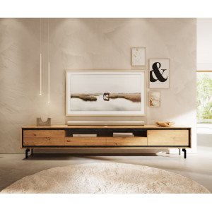 STONEGRACE prémium tölgy TV-szekrény - 240cm DELIFE