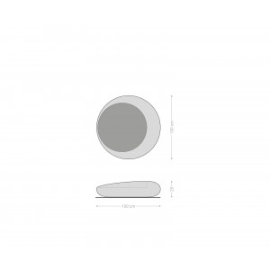 MELILLA design dohányzóasztal - 100cm - arany/ezüst