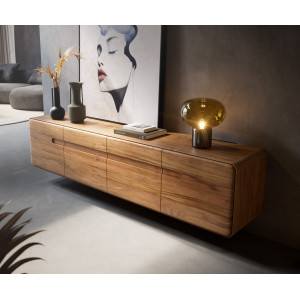 NOTTURNO prémium akác fali TV-szekrény - 200/220cm