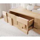 PUZZLE prémium tölgy dohányzóasztal - 120cm