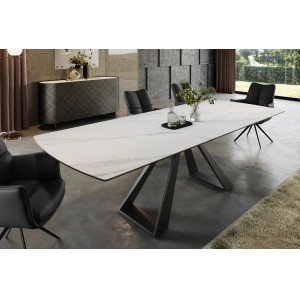 CONCORD MARBLE design bővíthető kerámia étkezőasztal - 180-230cm INVICTA