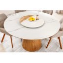 UNIQUE design kerámia étkezőasztal - 120cm - tölgy