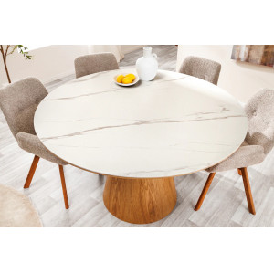 UNIQUE design kerámia étkezőasztal - 120cm - tölgy INVICTA