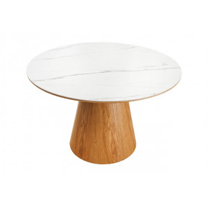 UNIQUE design kerámia étkezőasztal - 120cm - tölgy