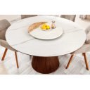 UNIQUE design kerámia étkezőasztal - 120cm - dió