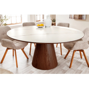 UNIQUE design kerámia étkezőasztal - 120cm - dió INVICTA