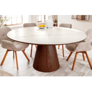 UNIQUE design kerámia étkezőasztal - 120cm - dió INVICTA