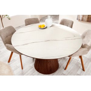 UNIQUE design kerámia étkezőasztal - 120cm - dió INVICTA