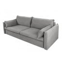 LUMA modern kordbársony ágyazható kanapé - 215cm - szürke