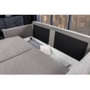 LUMA modern kordbársony ágyazható kanapé - 215cm - szürke