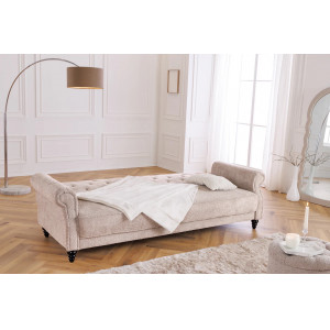 MAISON BELLE modern ágyazható kanapé - 220cm - beige bouclé