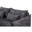 LINEA modern bársony ágyazható kanapé - 215cm - antracit