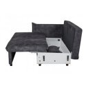 LINEA modern bársony ágyazható kanapé - 215cm - antracit