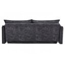 LINEA modern bársony ágyazható kanapé - 215cm - antracit