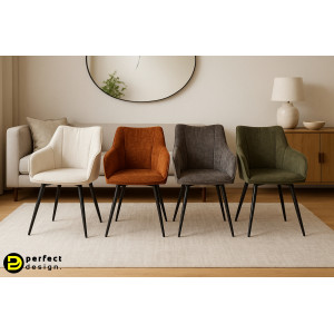 NOVA design forgatható szék - barna/zöld/fehlér/szürke INVICTA