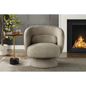 BOCCA NOVA design bouclé fotel - taupe INVICTA
