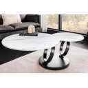 DANCING RINGS exkluzív kerámia dohányzóasztal - fehér