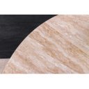 DANCING RINGS exkluzív kerámia dohányzóasztal - travertin/rozsda