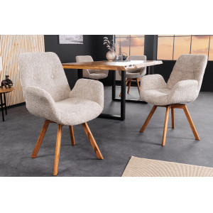 BALTIC modern forgatható szék - beige INVICTA