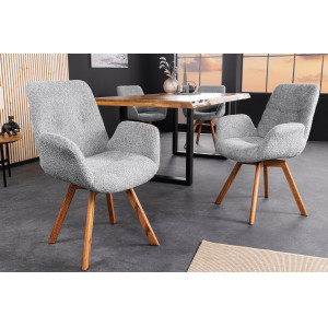 BALTIC modern forgatható szék - szürke INVICTA