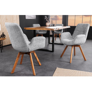 BALTIC modern forgatható szék - szürke INVICTA