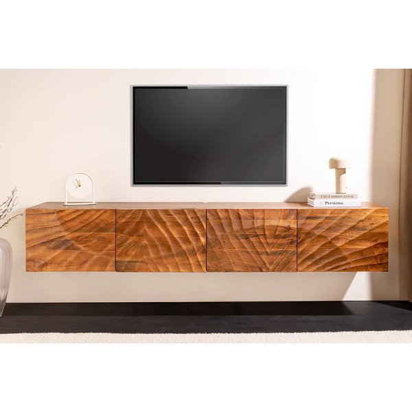 SCORPION design mangófa fali TV-szekrény - 200cm - barna
