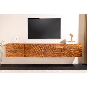 SCORPION design mangófa fali TV-szekrény - 200cm - barna INVICTA
