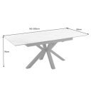 ETERNITY design kerámia étkezőasztal - 160-200cm - márvány