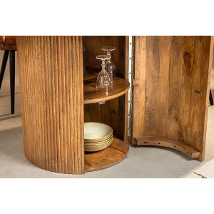 TRES CHIC különleges mangófa étkezőasztal - 120cm