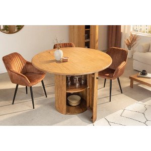 TRES CHIC különleges mangófa étkezőasztal - 120cm INVICTA