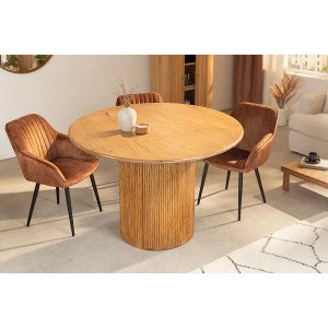 TRES CHIC különleges mangófa étkezőasztal - 120cm INVICTA