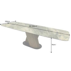 ELEMENTS bővíthető étkezőasztal - beige - 180-260cm