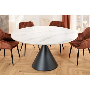 SIGNATURE design kerek étkezőasztal - 135cm - fehér