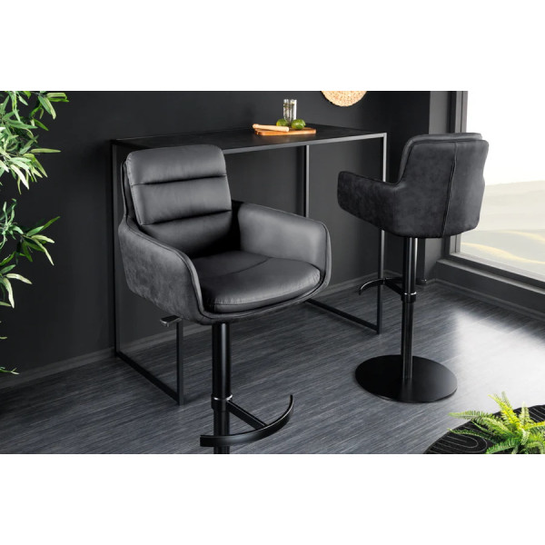 BIG GEORGE prémium bőr bárszék - antracit