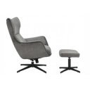 VOGUE design bársony fotel - szürke