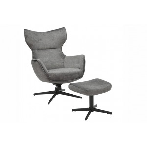 VOGUE design bársony fotel - szürke