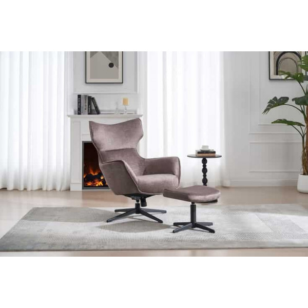 VOGUE design bársony fotel - taupe