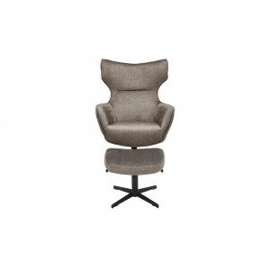 VOGUE design bársony fotel - taupe INVICTA