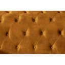 CHESTERFIELD design bársony kanapé - 205cm - mustár