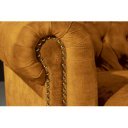 CHESTERFIELD design bársony kanapé - 205cm - mustár