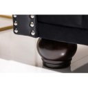 CHESTERFIELD design bársony kanapé - 205cm - fekete