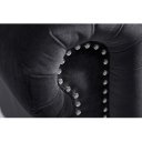 CHESTERFIELD design bársony kanapé - 205cm - fekete