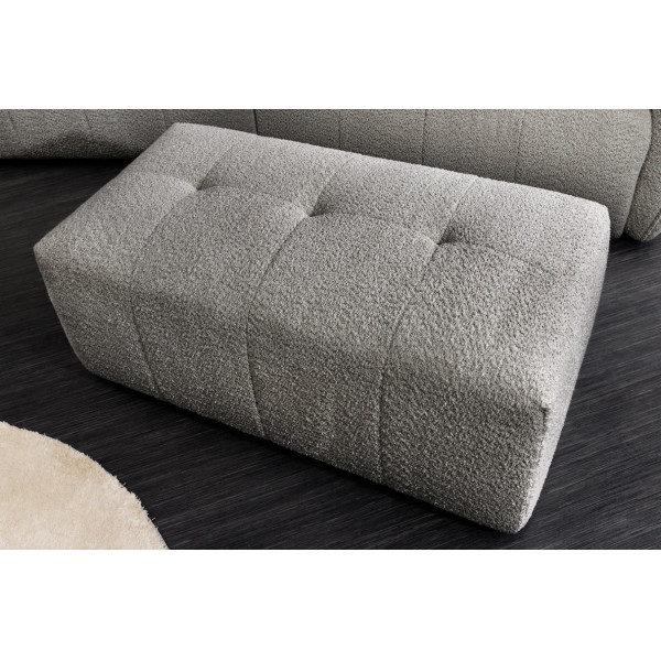 ROYAL design boucle puff - szürke