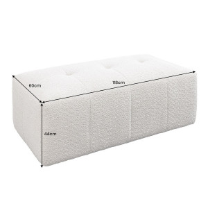 ROYAL design boucle puff - szürke