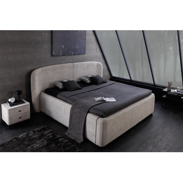 ART DECO exkluzív boucle ágykeret - 180x200cm - szürke ART DECO exkluzív boucle ágykeret - 180x200cm - szürke