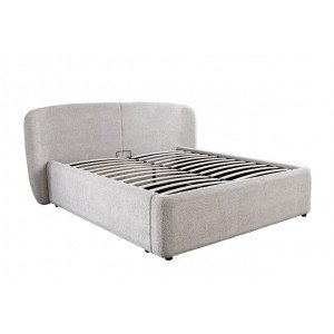 GATSBY bouclé franciaágy ágyneműtartóval 180 × 200 cm – greige Ágyak