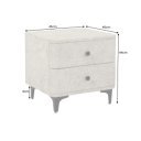 ART DECO exkluzív boucle éjjeliszekrény - szürke