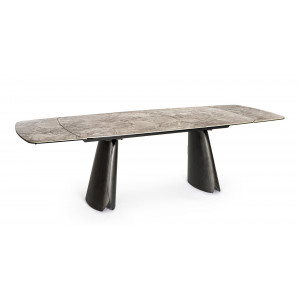PATAGONIA design kerámia bővíthető étkezőasztal - 180-260cm - szürke BIZZOTTO