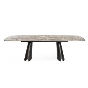 PATAGONIA design kerámia bővíthető étkezőasztal - 180-260cm - szürke BIZZOTTO